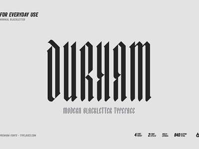 Durham Modern Blackletter Typeface