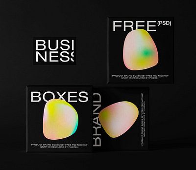 Free Boxes Packaging Psd Product Mockup Set box design packaging design packaging mockup