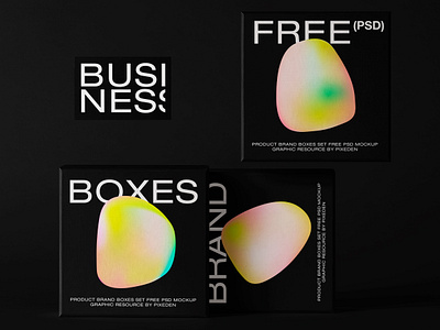 Free Boxes Packaging Psd Product Mockup Set box design packaging design packaging mockup