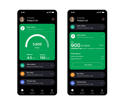 Fitness and Exercise App app exercise app figma fitness app minimal app mobile mobile app screen ui uiux ux