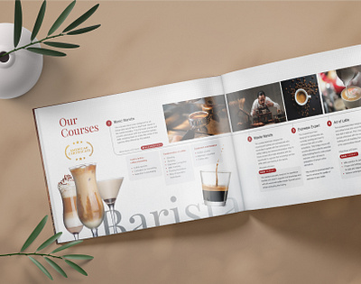 Barista Academy Promotional Brochure artwork barista branding brochure design cafe coffee graphic design illustration training