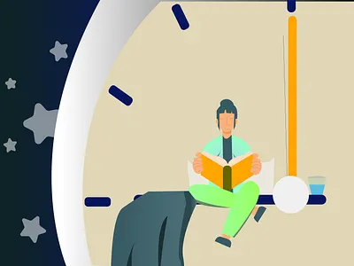 On-Time Sleep bettersleepbetterlife concept graphic design healthyliving illustration ui vector wellnessjourney