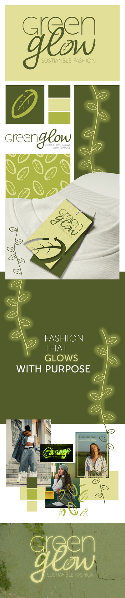 Green Glow Branding adobe branding businessbranding design fashionbranding graphic design illustrator logo typography vector