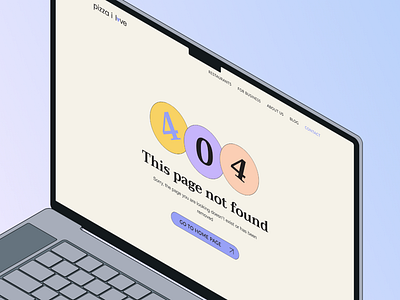 404 Page Layout | Rating & Review Pizzerias Platform 404 404 page appdesign dailyui design error page pizzerias rating review uidesign userexperience userinterface uxdesign web design website
