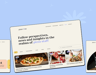 Blog Layout | Articles Preview | Search | Article Categories appdesign articles blog blog layout blog preview categories dailyui discover more pizza pizza website serach ui uidesign userexperience userinterface uxdesign web design