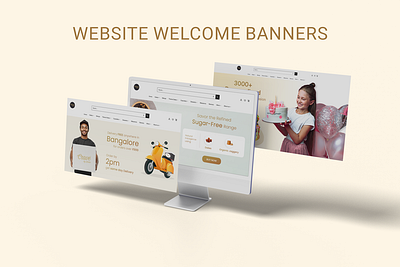 Website Welcome Banners banner creatives design graphic design