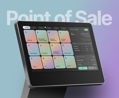 Point of Sale coffee design e commerce modern poin of sale pos terminal ui ux