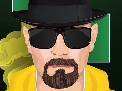 Heisenberg // Walter White adobe illustrator breaking bad color color theory digital digital design graphic design heisenberg illustration vector walter white