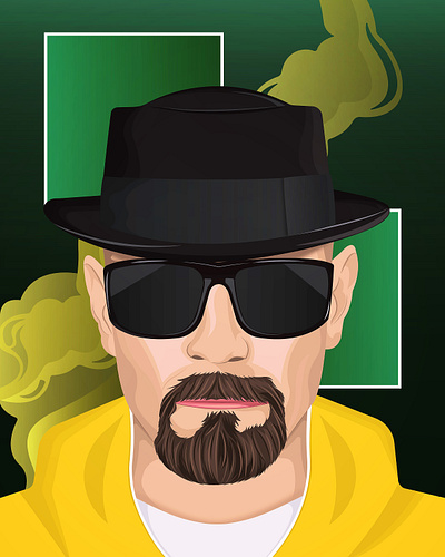 Heisenberg // Walter White adobe illustrator breaking bad color color theory digital digital design graphic design heisenberg illustration vector walter white