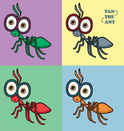 TAN THE ANT adobe photoshop character design tan the ant