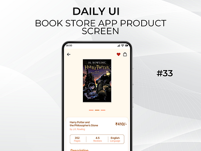 Daily UI Day-33/100:Book store App (Product Page) dailyui day 33 design designchallenge designing ui uiuxdesign ux