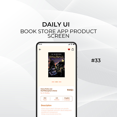 Daily UI Day-33/100:Book store App (Product Page) dailyui day 33 design designchallenge designing ui uiuxdesign ux