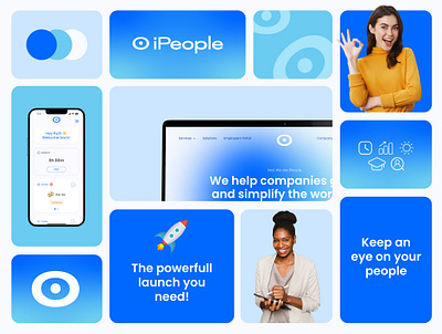 iPeople - Branding branding dashboard design employee portal graphic design human resources illustration landing page logo ui