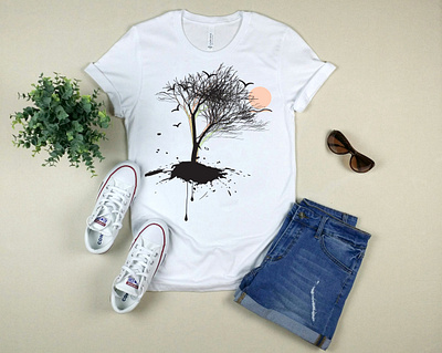 tree t-shirt design. 3d animation best t shirt branding design favourite t shirt graphic design illustration logo motion graphics t shirt t shirt design typography ui vector