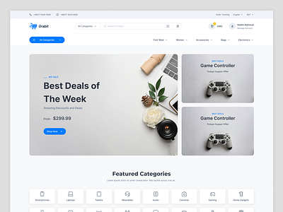 Gadget E-commerce Shop Landing Page ecommerce ecommerce landing page gadget shop landing landing page online store ui design ux design web ui design