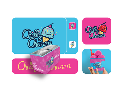 Chilly Charm | Brand Identity brand guidelines brand identity branding creative design graphic design ice cream illustrator logo design photoshop