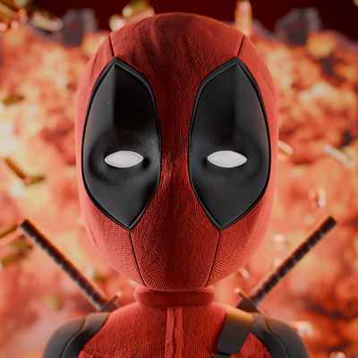 3D model of Deadpool in casual style 3d 3d mobeling 3d modeler animation blender deadpool marvel marvel studio substance painter texture