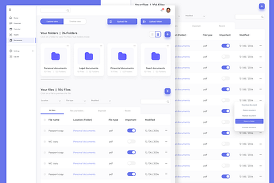 Document upload dashboard UI design admin cloud cloud app cloud storage app dashboard document document manager drop box file manager file upload infographic manager storage storage app upload