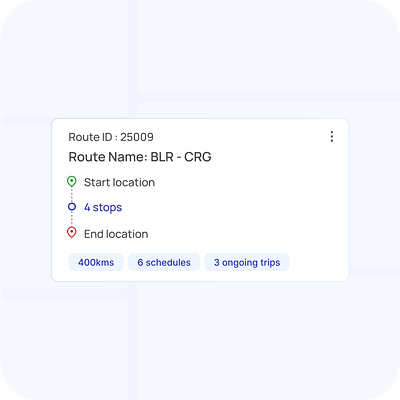 Route Card cardui design fleet graphic design routeui schedule ui vehicle