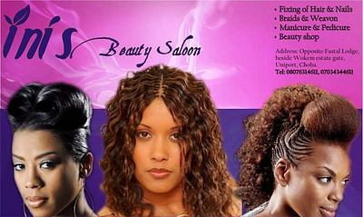 Inis Salon banner graphic design