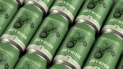 Joyride IPA beer beer design branding brewery craft beer craft brewer farm farming georgia hops illustration ipa joyride package design packaging tractor