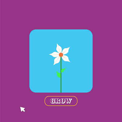 Grow button color design flower grow growth illustration motion motion design motion graphics motiondesign motionfoundation