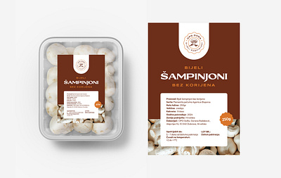 OPG Gora - Mushroom Logo + Label Design #2 brand identity food label label label design logo logo design modern mushroom mushroom label mushrooms mushrooms label product label