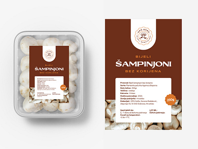 OPG Gora - Mushroom Logo + Label Design #2 brand identity food label label label design logo logo design modern mushroom mushroom label mushrooms mushrooms label product label