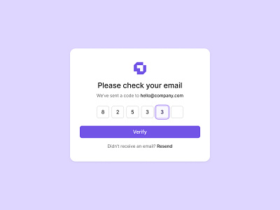 Cevoid Email Verification animation branding button design design system email verification logo modal modern motion popup purple saas text typography ui ux white