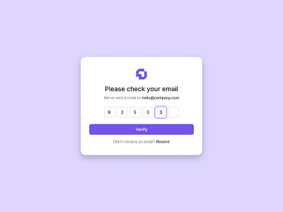 Cevoid Email Verification animation branding button design design system email verification logo modal modern motion popup purple saas text typography ui ux white