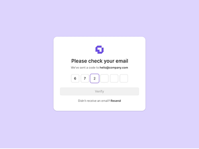 Cevoid Email Verification animation branding button design design system email verification logo modal modern motion popup purple saas text typography ui ux white