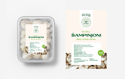 OPG Gora - Final Mushroom Logo + Label Design abstract brand identity food label food packaging label label design logo logo design modern mushroom mushroom label mushrooms mushrooms label packaging packaging design packaging label product label