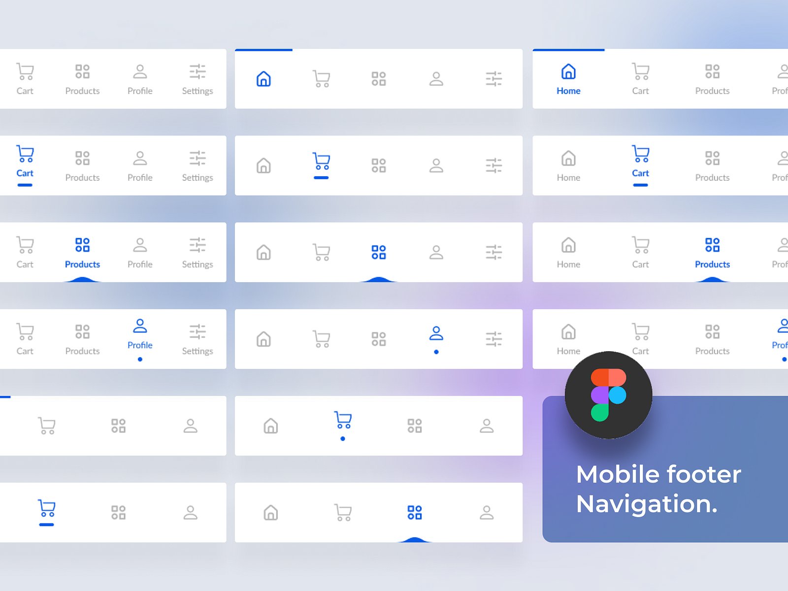 Mobile footer bar UI design by Heshan on Dribbble