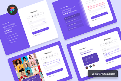 Login form templates UI kit app app login design design system form design form elements forms login login form login screen modern screen sign in sign up ui ui elements ui forms ui kit web widgets