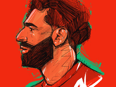 Mo character football football illustration football portrait illustrated football illustration illustrator mo salah people portrait portrait illustration procreate soccer soccer illustration