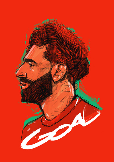 Mo character football football illustration football portrait illustrated football illustration illustrator mo salah people portrait portrait illustration procreate soccer soccer illustration