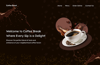 Coffee☕ - Landing Page design ill illustration logo ui ux vector