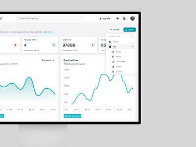 StroX - Decentralized Storage Solution dashboard design ui ux we web web design