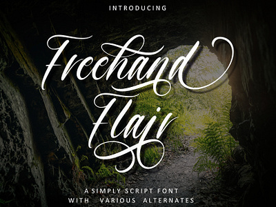 Freehand Flair | Handwritten font best branding design fashion flair font freehand graphic design illustration international logo script ui ux vector wu