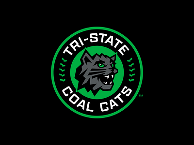 Tri-State Coal Cats (Roundel Logo) baseball cat coal logo sports