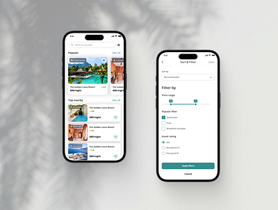 Travel app design green mobile travel ui ux