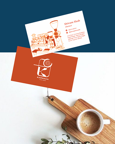 Visiting Card Mockup brand identity branding cafe logo ideas graphic design logo de visiting card mockup