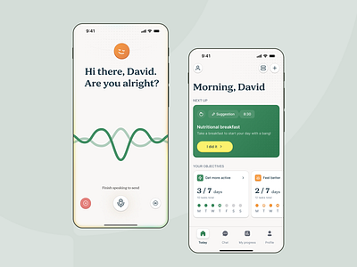 MediCare - Mobile app for Wellness AI Assistant ai ai consultant app artificial intelligence assistant clean design health home medical ui wellness