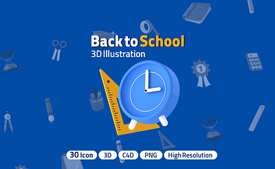 Icon Design, Back to School 3d design 3d icon back to school icon illustration ui design