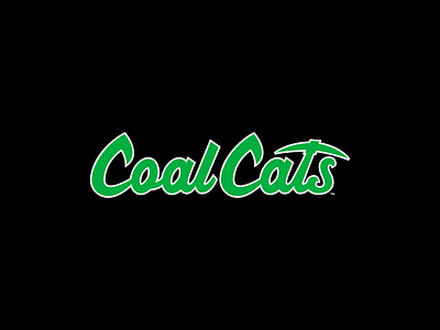Tri-State Coal Cats (Wordmark Logo) baseball cats coal logo pickaxe script sports
