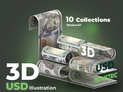 3D Isometric USD 3d 3d design 3d illustration illustration realistic render ui usd