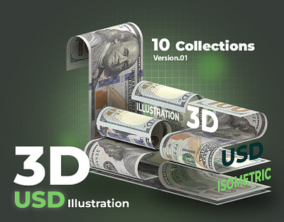 3D Isometric USD 3d 3d design 3d illustration illustration realistic render ui usd