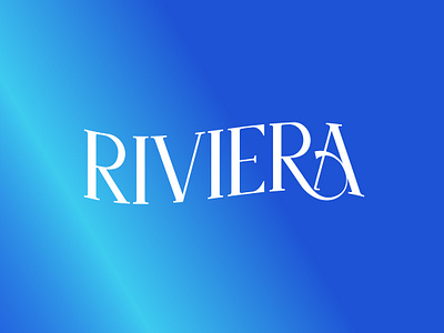 Riviera Gin - Logo Design #1 brand identity flow flow logo gin gin logo letter letters logo logo design modern riviera text text logo wordmark wordmark logo