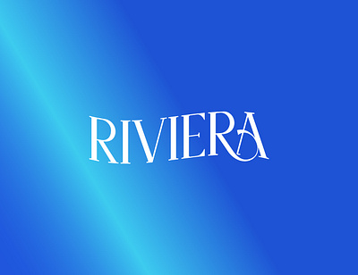 Riviera Gin - Logo Design #1 brand identity flow flow logo gin gin logo letter letters logo logo design modern riviera text text logo wordmark wordmark logo