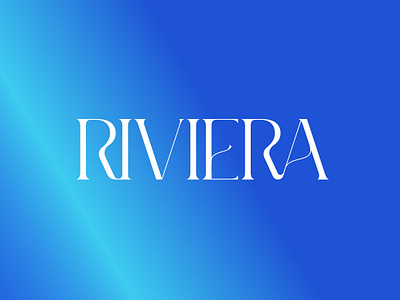 Riviera Gin - Logo Design #2 brand identity gin gin logo letter letters logo logo design modern riviera text logo wordmark wordmark logo